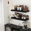 30 Inch Floating Shelves | 12 Inch Deep Black Floating Shelves Set of 2 | 30