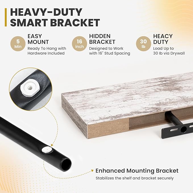 16 Inch Floating Shelves, 9.3