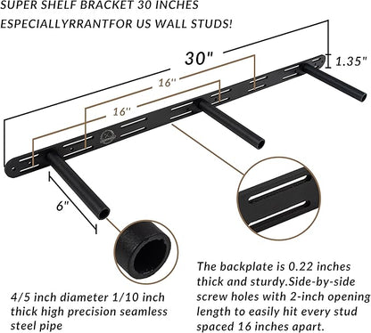 Rustic Floating Shelves 36 inch Long 8 inch deep Set of 2, Solid Wood Wall Shelves for Bedroom Living Room Kitchen,Book Shelf for Wall, Wall Mounted Shelves with Hidden Bracket-White