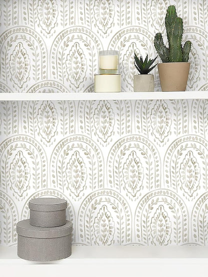 EeeComing Peel and Stick Wallpaper Boho Modern Wall Paper Peel and Stick Removable Contact Paper Self Adhesive Wallpapers for Bedroom and Bathroom Wallpaper Cabinet Shelf Liner Vinyl 118.1 "x17.3