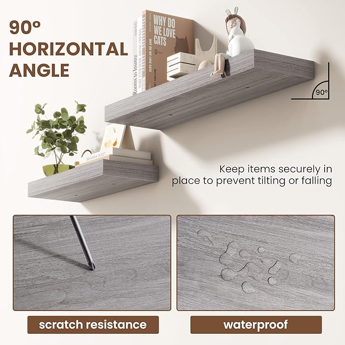 55 Inch Floating Shelves for Wall 2 Pack, 55