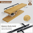 Heimlove Floating Shelves for Wall 48 Inch Long,Extra Large and Thick Wood Shelves Mounted Storage Hanging Shelf Invisible Bracket for Bedroom,Living Room,Kitchen,Office,Set of 2,Oak