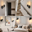 1-Light Black Bathroom Wall Sconce with Clear Glass Shade, Modern Vanity Light Fixture Over Mirror for Bathroom, Bedroom, Hallway, Living Room