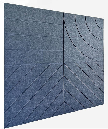 21.65" Large Square Acoustic Panels 4-Pack - Sound Absorbing Wall Panels, Noise Reducing Soundproof Decorative Felt Tiles for Home Office, Studio, Living Room - Denim Blue