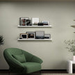 WELLAND Picture Ledge, Photo Ledge, Floating Ledge Wall Shelves, 48-inch, Set of 2, White