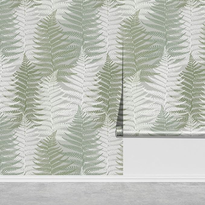 JiffDiff Botanical Fern Peel and Stick Wallpaper 17.73