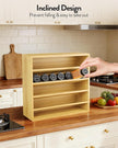 Orimade 4 Tier Spice Rack Organizer for Cabinet, Freestanding Bamboo Seasoning Rack for Countertop, Cupboard, Pantry, Kitchen, 13.18 x 4.13 x 12.2 inches(Spice Jars Not Included)