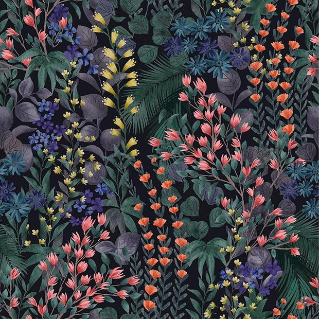 Floral Peel and Stick Wallpaper Boho Wall Paper Removable Waterproof Green/Yellow/Orange Contact Paper for Bedroom, Bathroom,Cabinet,Kitchen,Home Wall 17.3“ x 236.3”