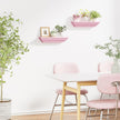Alsonerbay Floating Shelves Wall Mounted Set of 2, Rustic Shelves for Wall Storage, 17 Inch Wood Shelves for Bedroom Living Room Bathroom, Pink