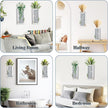 Crushed Diamond Mirrored Wall Decor Vase Crystal Silver Mirror Flower Vase Stunning Decorative Glass Hanging Planter for Home Decor Living Room Dining Room Bedroom Wall Decor.Can't Hold Water(2 Set)