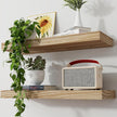 Axeman Floating Shelves, 2 Pack 8 Inch Deep Modern Solid Wood Wall Shelves for Storage, Wall Mounted Display Shelving with Invisible Heavy-Duty Metal Bracket, 24
