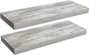 Sorbus Floating Shelves - 2 Pack 24 X 9 Inch Rustic Blue Wall Shelves for Bedroom, Kitchen, Living Room, Bathroom Shelves, Home Decor - Extra Long Floating Shelf for Trophy, Books Frames, Toilet Paper