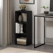 Furinno LUDER Book Shelf, 3-Cube Bookshelf, Bookcase with Open Shelves, 9.3 x 12 x 31.5, for Living Room, Bedroom, Home Office, Blackwood