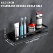 15.7inches Stainless Steel Wall Mounted Floating Shelves for Kitchen,Bathroom,Living Room Storage Shelf,Rust Protection, Easy to Clean