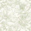 Ismoon Vintage Floral Wallpaper Peel and Stick Beige and Green Contact Paper 17.3inx6.5ft Removable Self Adhesive Wall Paper for Bathroom Bedroom Cabinet Mural Wall Decor Vinyl Renter Friendly