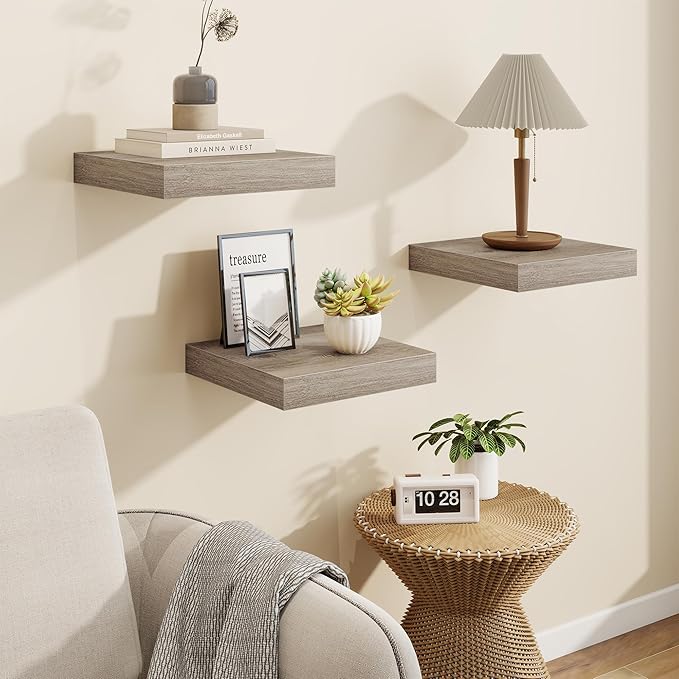 Marsmiles Square Floating Shelves for Wall, 10