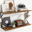 Floating Shelves with Black Metal Brackets Set of 2,30