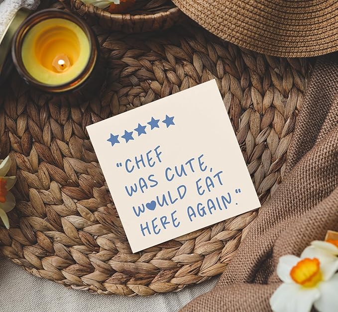 Chef Was Cute Would Eat Here Again Sign Blue, Blue Funny Kitchen Home Decor Sign, Cute Preppy Kitchen Decor Wood Sign Home Decor for Girly Dining Room Restaurant