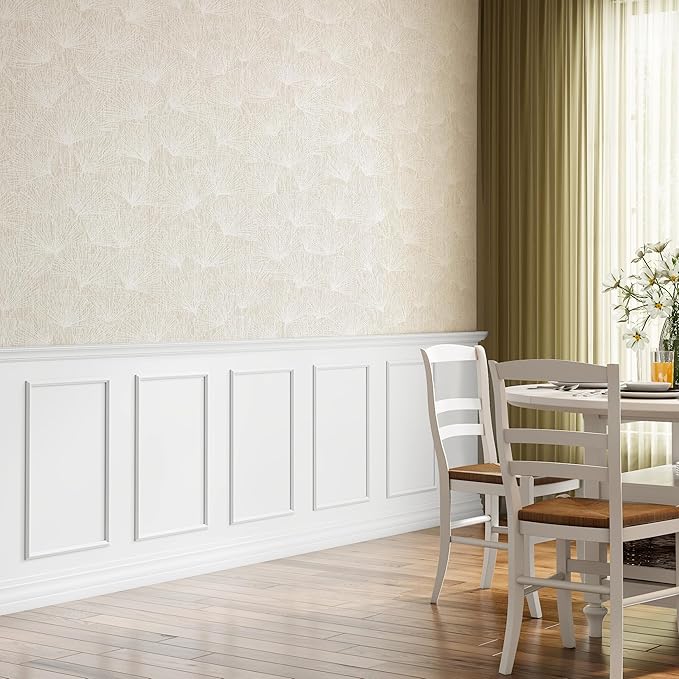 Peel and Stick Wall Molding Kit, INMOZATA 3 Sets 3D Pre-Cut Accent Molding Trim Wainscoting Panels for Interior Wall Decor Living Room Bedroom Entryway Plain Door (24