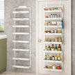 bukfen Over the Door Pantry Organizer, 8-Tier Adjustable Basket Kitchen Pantry Door Organization and Storage, Heavy-Duty Metal Hanging Kitchen Spice Rack, D6.3 x W17.32 x H66.93 inch, 1 Pack