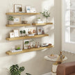 40 Inch Floating Shelves | 6.5 Inch Deep Oak Floating Shelves Set of 2 | 40