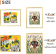 upsimples 16x20 Picture Frame Set of 5, Display Pictures 11x14 with Mat or 16 x 20 Without, Wall Gallery Poster Frames, Gold