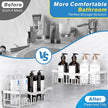 EUDELE 5-Pack Rustproof Stainless Steel Shower Caddy – No Drill Adhesive Bathroom Organizer with Large Capacity, Spacious Shower Shelves for Inside Shower, Kitchen & Home Decor Storage-XL Size