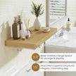 36 Inch Long Floating Shelves for Wall, 9.3 Inch Deep Floating Shelf with Heavy-Duty Bracket, 2 Pack Long Shelves for Bathroom, Living Room, Bedroom, Wall Mounted Storage Shelf for Books Decor, Oak