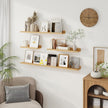 Axeman 36 Inch Floating Shelves, Oak, Wall Mounted, 3 Shelves, Easy Assembly, 22 lbs Capacity