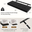 Dreamland 20 Inch Long Floating Shelves in Black,6.7 Inch Deep Floating Shelf for Wall,Large Display & Storage Shelf, Wall Shelf for Bathroom Bedroom Living Room Kitchen Office，Set of 2