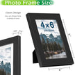 FrameWorks 2-Pack, 4x6 Picture Frame, Black – Classic Wooden Photo Frame with Tempered Glass, Modern Matte Finish for Prints, Posters, Certificates & Wall Decor – Gallery-Ready
