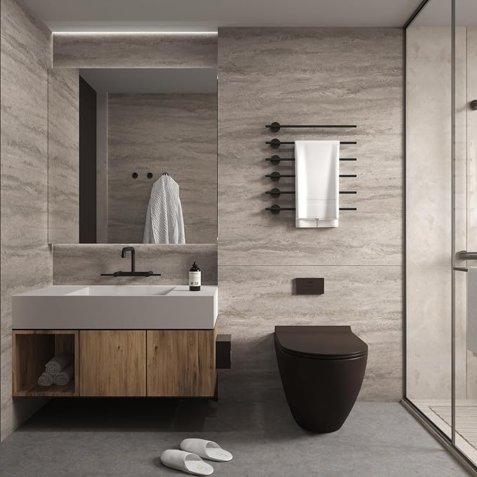 48x354inch Extra Wide Concrete Wallpaper Peel and Stick Light Gray Marble Granite Contact Paper Modern Industrial Style Wall Paper Greyish White Matte Thick Waterproof Self-Adhesive Vinyl Wall Sticker