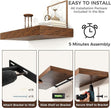 Floating Shelves for Wall, 72 Inch Wide x 12 Inch Deep Floating Shelves, Long Wood Floating Wall Shelf Shelves for Living Room Bathroom Bedroom Kitchen Home - (Brown, 72