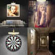 HONWELL Painting Lights Cordless, Dartboard Light with Remote, Rechargeable Picture Light, Picture Frame Lights with 3 Modes 28 LEDs Rotate Head, 360° Flexible Neck,Clip on Display Light for Artwork