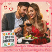 I Love You Daughter Valentines Desk Decor, Valentine's Day Home Office Table Sign for Wife Daughter from Dad Husband, Valentine Gifts Decorations for Porch Tiered Tray Shelf Party