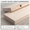 Homeforia 36 inch Wood Floating Shelves, High End Solid Natural Wood 36inch Large Floating Shelf Bathroom, Unfinished Wooden Floating Shelves for Wall, Heavy Duty Bracket, 36 X 6.5 X 1.75 in, Set of 4