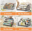 Spice Rack 4 Tier Kitchen Cabinet Organizer,Countertop Spice Rack,Tier Depth Adjustable Cabinet Shelf,Step Spice Organization Easy Visibility,Holds Seasoning and Condiments