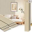 RITOLLO 10-Pack WPC Slat Wall Panels, 96 x 6 Inches 3D Fluted Wall Panels for Interior Wall Decor, Modern Accent Wood Wall Paneling for Living Room, TV Background, Office, Bedroom(Oak)