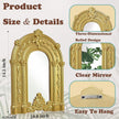 ZEXUIRU 2PCS Arched Window Wall Mirror,Rustic Farmhouse Home Decor, Wood Framed Accent Mirror for Living Room,Bathroom,Bedroom,Kitchen,14.5x10.6 Inches