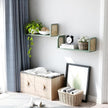 Green Rattan Shelf Set of 2, Cute Nursery Shelves Wall Mounted, Natural Hanging Bookshelf Storage, Boho Decorative Floating Shelves for Kids Room, Living Room, Play Room, Bedroom, Home Decor