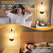 Battery Operated Wall Sconce Set of 2, Black Rechargeable Wireless Wall Light Fixture with Remote, 12 RGB Colors & Timer, Indoor Dimmable Wall Lamp with Linen Shade