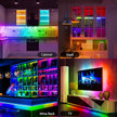 6 Pcs RGB Under Cabinet Lights Kit, Smart App and Remote Control Under Cabinet Lighting, Dimmable Under Counter Lights for Kitchen, Plug in LED Lights Bar for Cabinet, Counter, Workbench, Desk