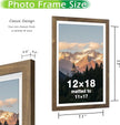 FrameWorks 2-Pack, 12x18 Matted to 11x17 Picture Frame, Dark Oak – Classic Wooden Photo Frame with Tempered Glass, Modern Matte Finish for Prints, Posters, Certificates & Wall Decor – Gallery-Ready