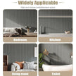 Thick Wood Slat Wall Panels, Modern 3D Peel and Stick, 15.75