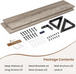 Axeman 48 Inch Floating Shelves | 8 Inch Deep Grey Wall Shelves Set of 2 | 47.3