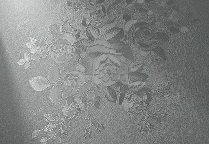 Grey Floral Peel and Stick Wallpaper Embossed Contact Paper 17.7 inch x 196.8inch Floral Contact Paper Pure Solid Grey Waterproof Gray Flower Wall Vinyl Self Adhesive Decorative Vinyl
