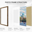 PEALSN 11x14 Picture Frame Set of 6, Display Pictures 8x10 with Mat or 11x14 without Mat for Wall Mounting or Table Top Display, Photo Frames Collage for Wall Decor, Rustic Brown