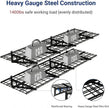 FLEXIMOUNTS 2-Pack 2x6ft Garage Shelving with Hooks 24-inch-by-72-inch Wall Shelf Garage Storage Racks Floating Shelves, Black, Classic Series