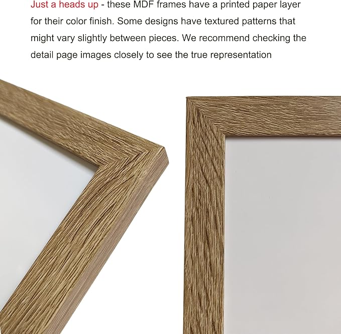 LUCKYLIFE Picture Frame Set 10-Pack, Gallery Wall Frame Collage with 8x10 5x7 4x6 Frames in Natural Woodgrain Finishes