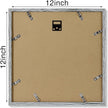 Vittanly 12x12 Picture Frames Set of 4, Display Pictures 8x8 with Mat or 12x12 without Mat, Gallery Frame for Wall Display, Engineered Wood with Shatter Resistant Plexiglass, Grey
